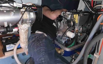 Revisionsöffnung zum Generator