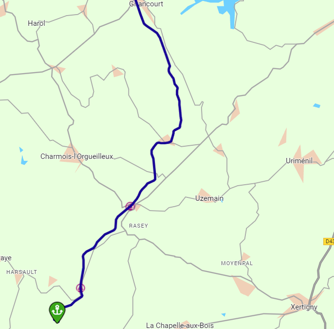 Tag 14 / 04.07.2024 Girancourt – Harsault (Quai de la Colosse)